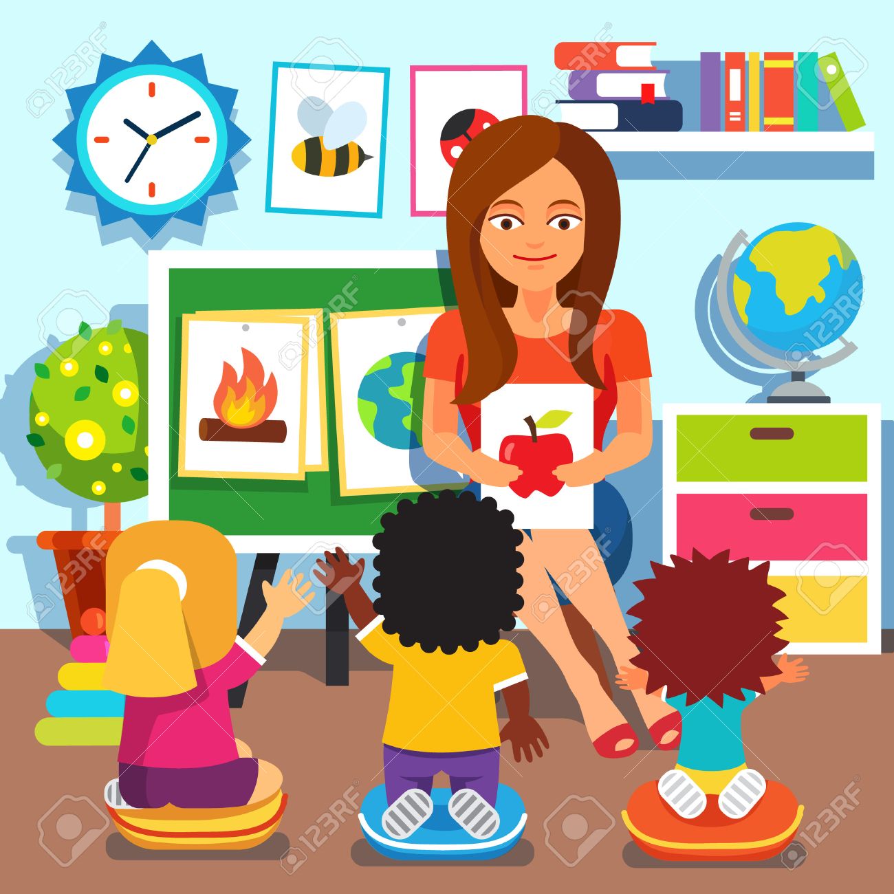 1300x1300 clip art for kindergarten teachers kindergarten teacher - Teacher Teaching Students Drawing