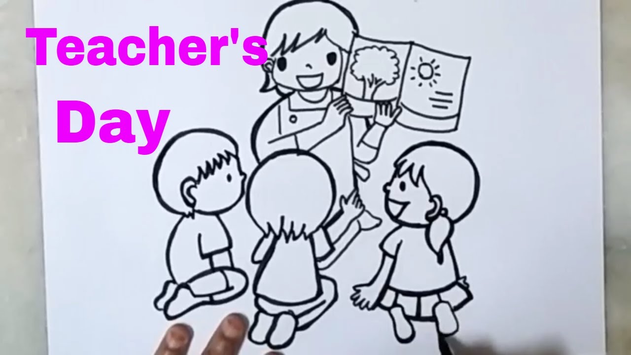 Teachers Day Drawing at Explore collection of