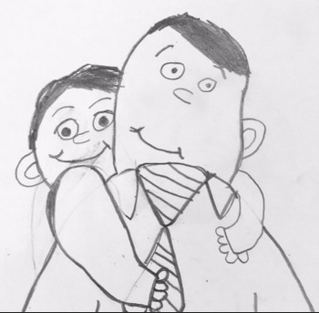 350x343 Father's Day Directed Drawing Freebie - Teaching Drawing