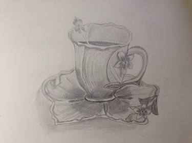375x281 rose teacup drawing - Teacup Drawing