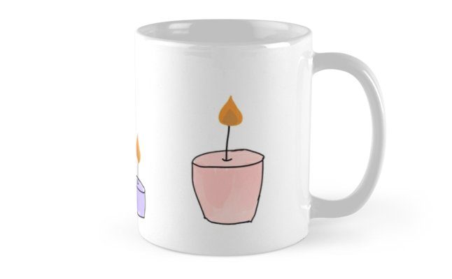 646x400 Tumblr Candle Drawing Color Mugs - Teacup Drawing Tumblr