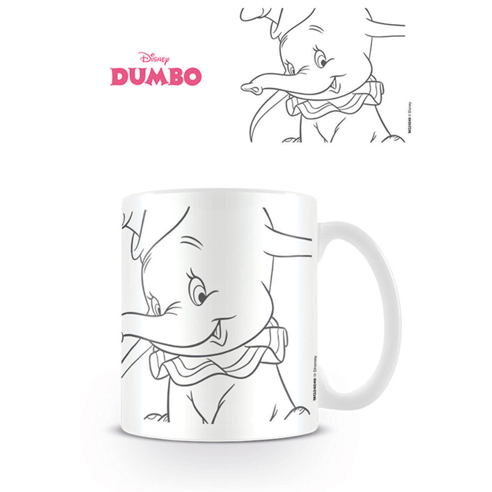 1000x1000 Dumbo Line Drawing Mug Ceramic Coffee Tea Cup Retro Disney Film - Teacup Line Drawing