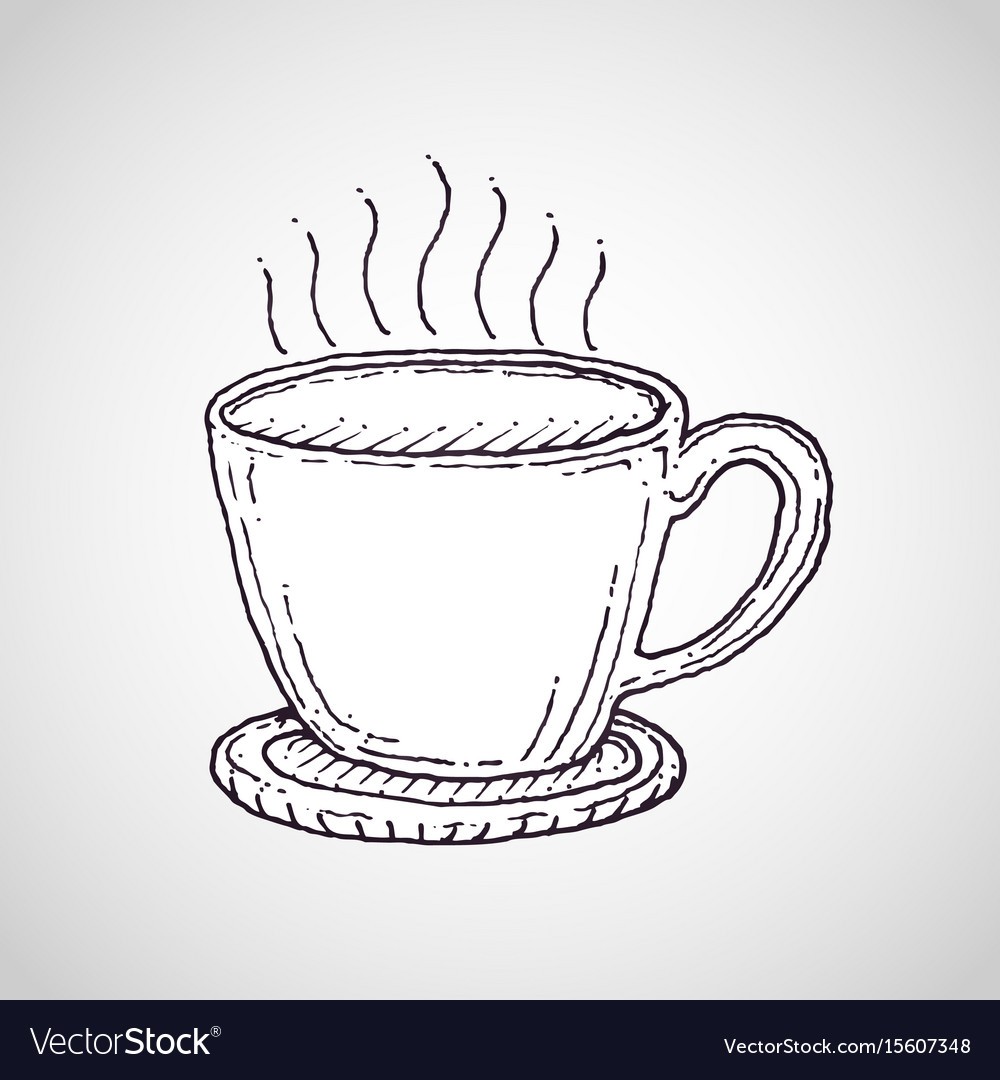 1000x1080 Hot Coffee Tea Cup Line Drawing Illustration Animation Trasnparent - Teacup Line Drawing