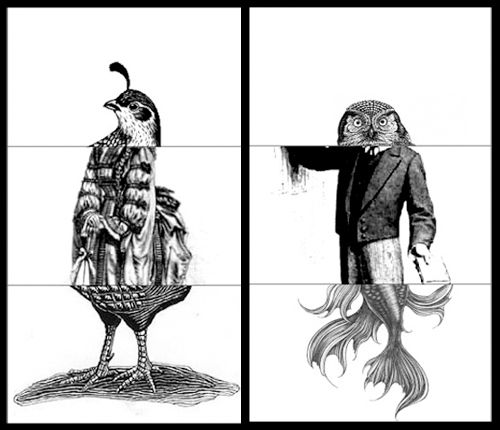 500x430 exquisite corpse team drawing challenge - Team Drawing