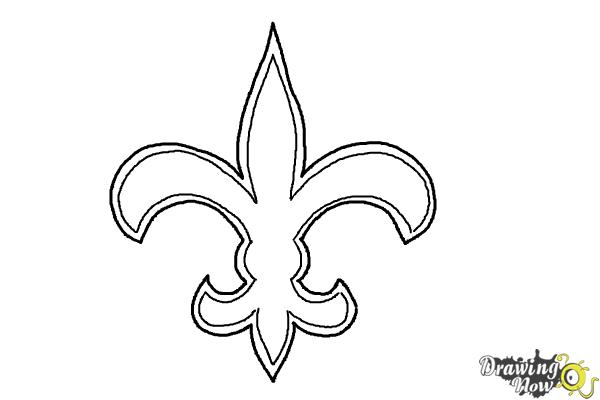 600x400 how to draw saints logo, new orleans saints, nfl team logo - Team Drawing