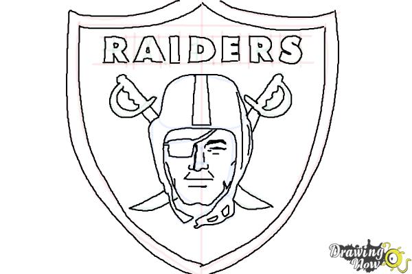 600x400 how to draw the oakland raiders, nfl team logo - Team Drawing.
