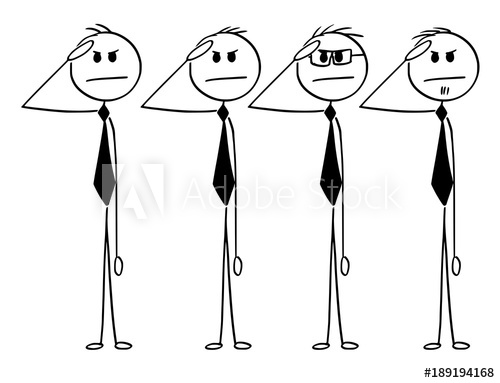 500x383 cartoon stick man drawing conceptual illustration of business team - Team Drawing