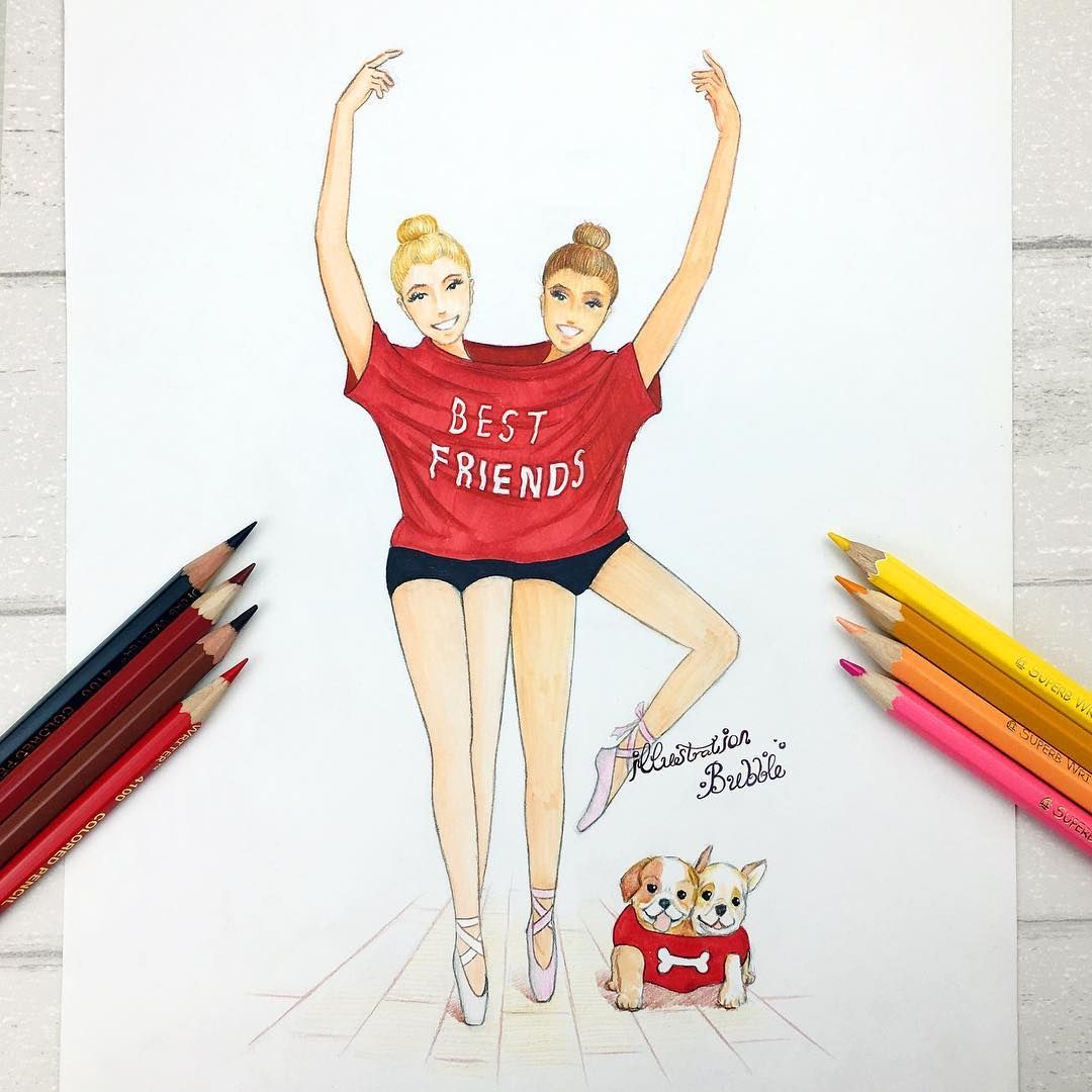 1080x1080 Tag Your Bestie To Do Amazing Drawing - Teamwork Drawing