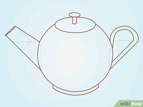 460x345 how to draw a teapot steps - Teapot Drawing