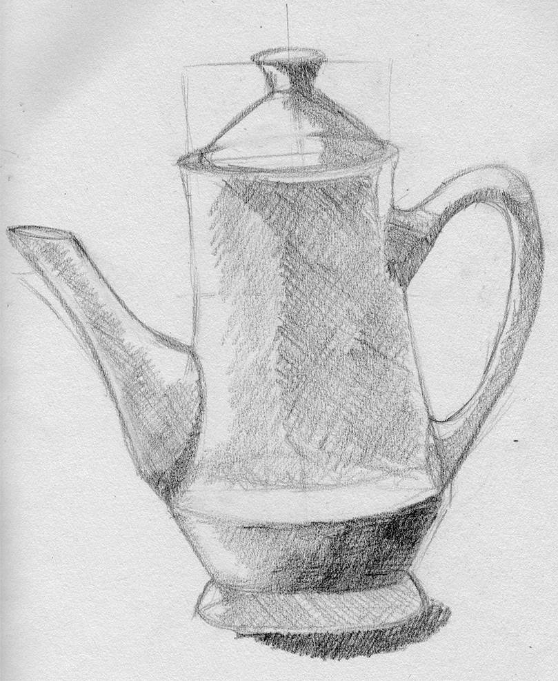 809x987 teapot drawing - Teapot Drawing