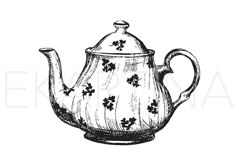 794x561 teapot drawingtea pot printtea partyteatime doodle art etsy - Teapot Drawing