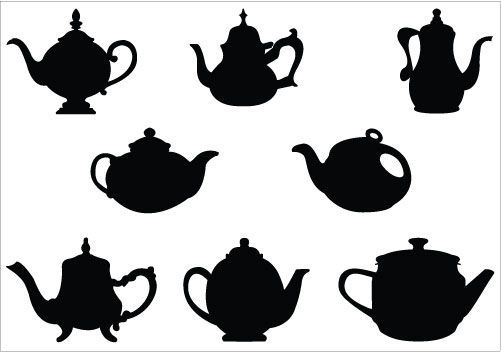 501x352 alice in wonderland teapot silhouette great free clipart - Teapot Drawing Alice In Wonderland
