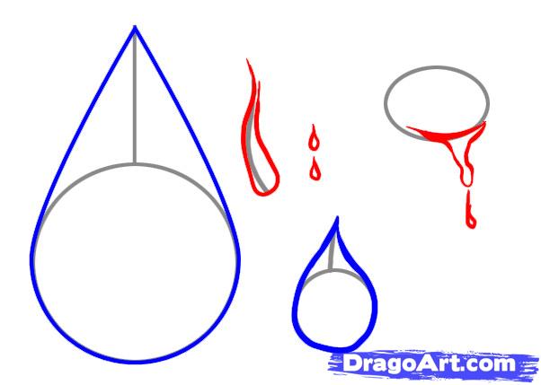 602x429 How To Draw Tears, Step - Teardrop Drawing