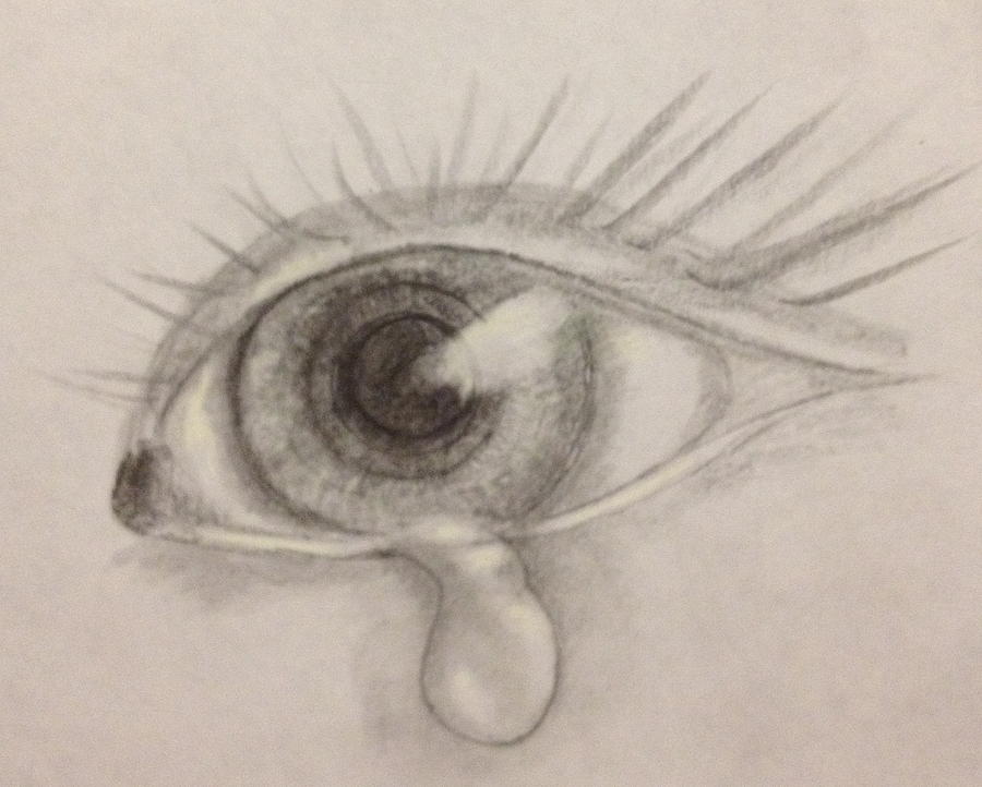 900x722 eye drawing with tears - Tears Drawing