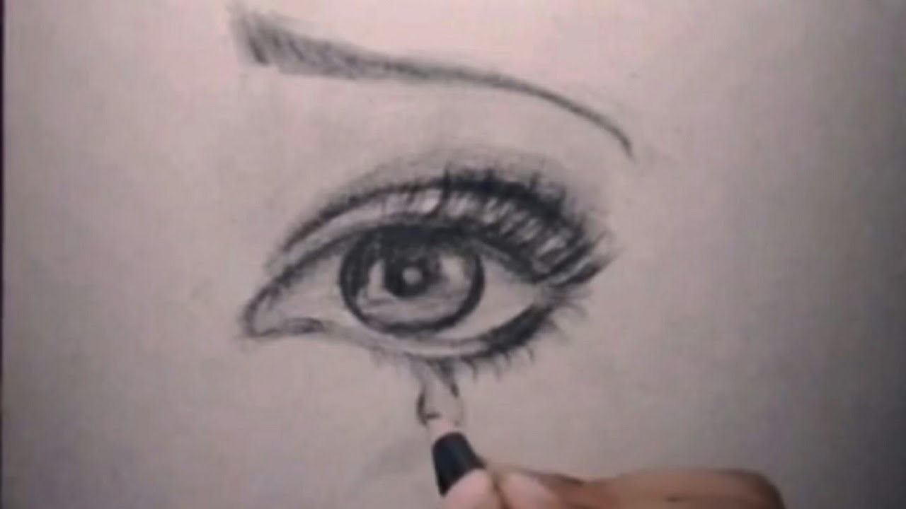 1280x720 sketch of teary eye - Teary Eye Drawing