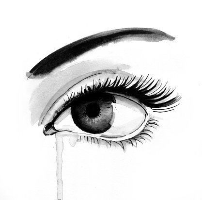 Teary Eye Drawing at PaintingValley.com | Explore collection of Teary ...