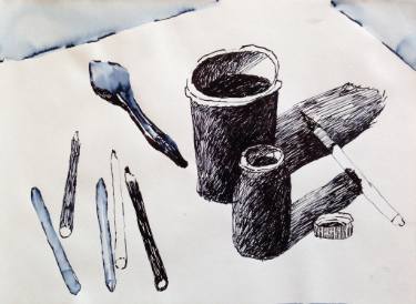 375x274 still life with a teaspoon drawing - Teaspoon Drawing