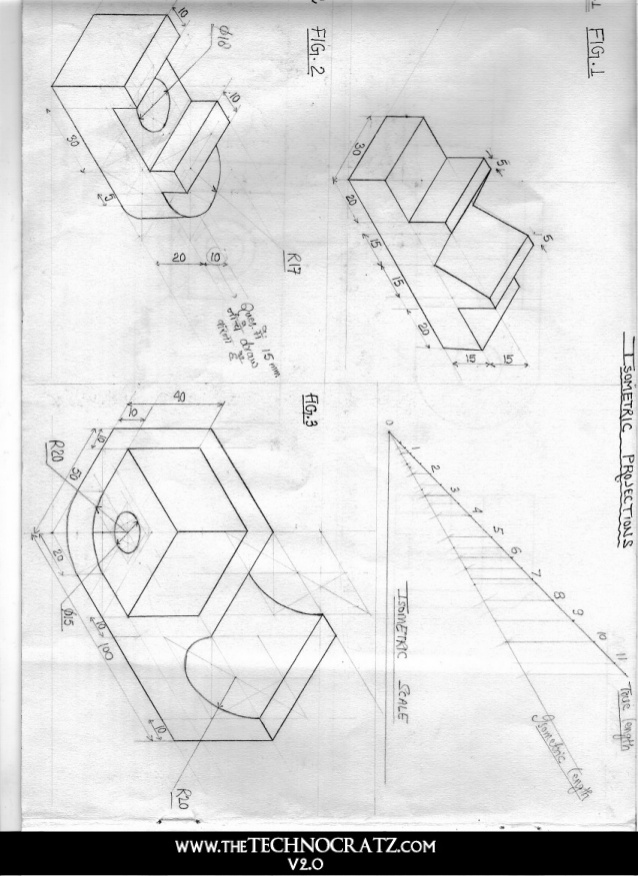 638x876 isometric projection - Tech Drawing