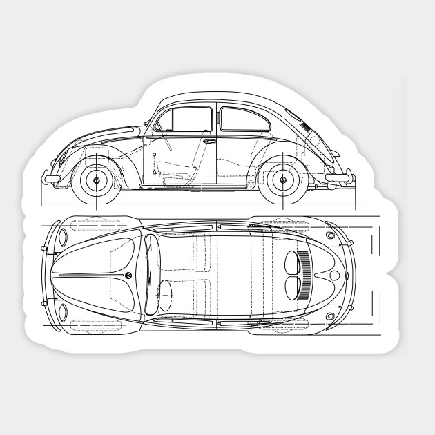 630x630 vw beetle tech drawing - Tech Drawing