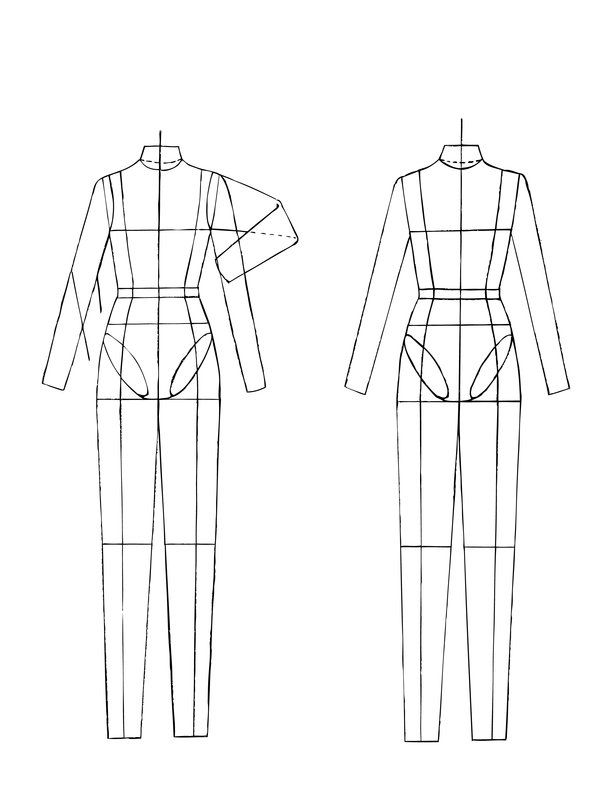 615x796 figurine for technical drawing drawing, illustration - Technical Drawing Fashion