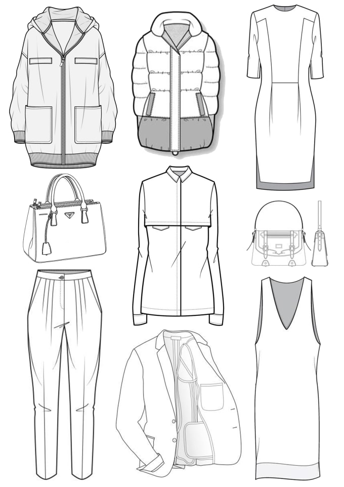 680x962 design fashion cad illustration flats technical drawings - Technical Drawing Fashion
