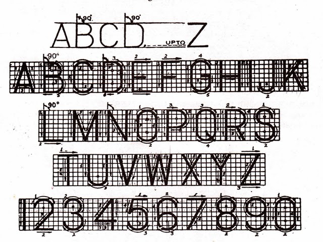640x480 engineering drawing technical lettering - Technical Drawing Font