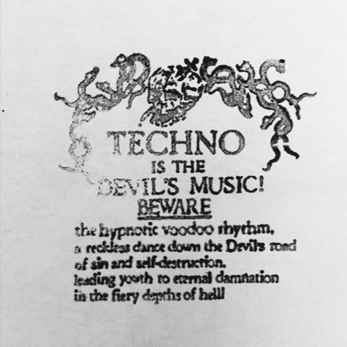 500x500 techno is the devils music - Techno Drawing