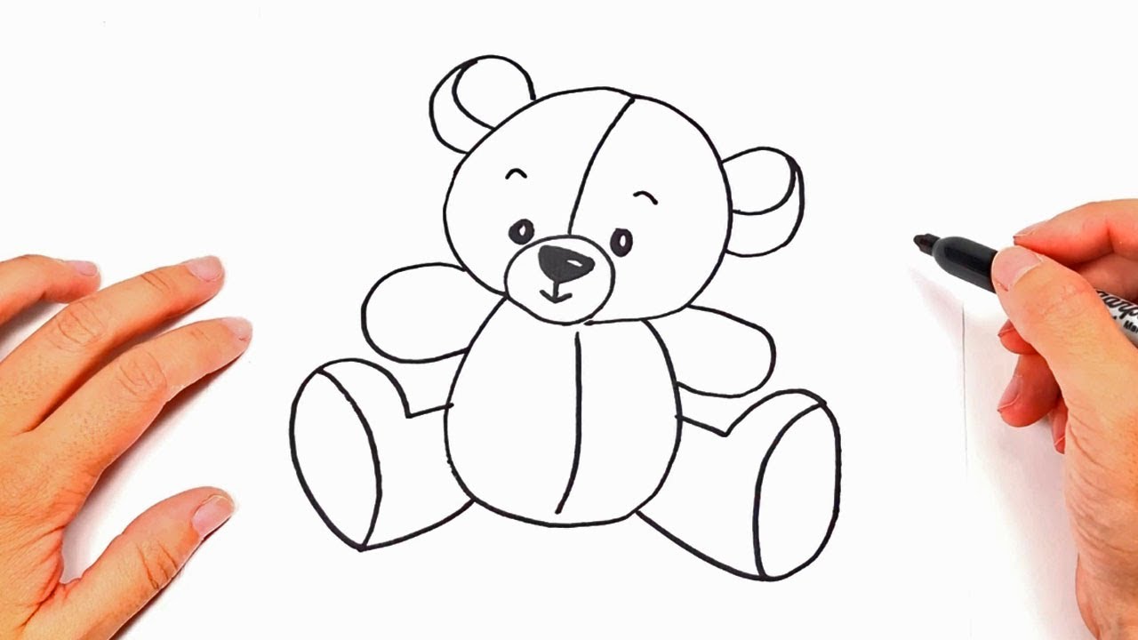 1280x720 How To Draw A Teddy Bear Step - Teddy Bear Drawing