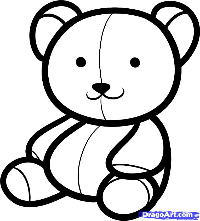 765x847 Step How To Draw A Teddy Bear For Kids - Teddy Bear Drawing