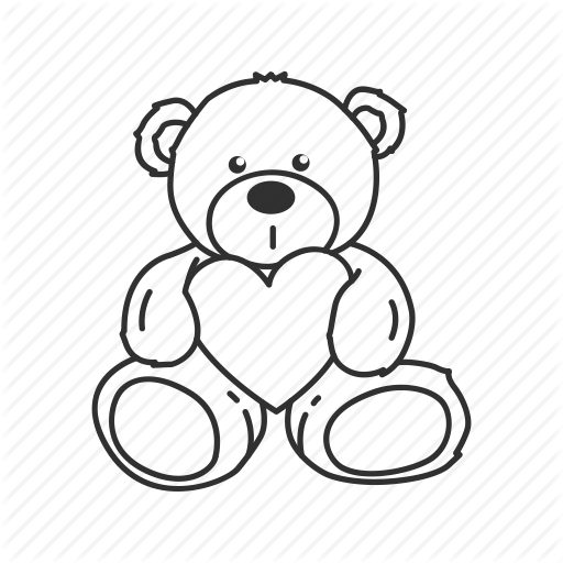 512x512 Teddy Bear Drawing Simple - Teddy Bear Drawing