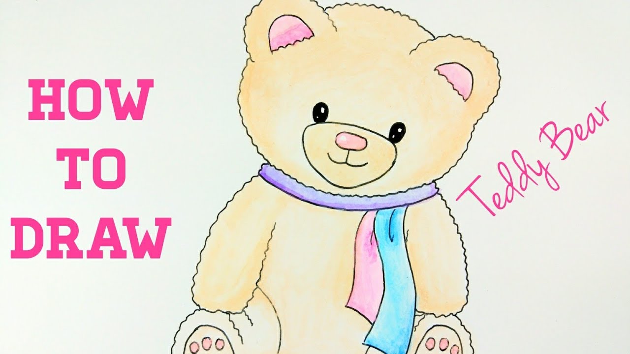 1280x720 How To Draw Teddy Bear Easy Drawing Tutorial For Beginner Step - Teddy Bear Drawing Easy
