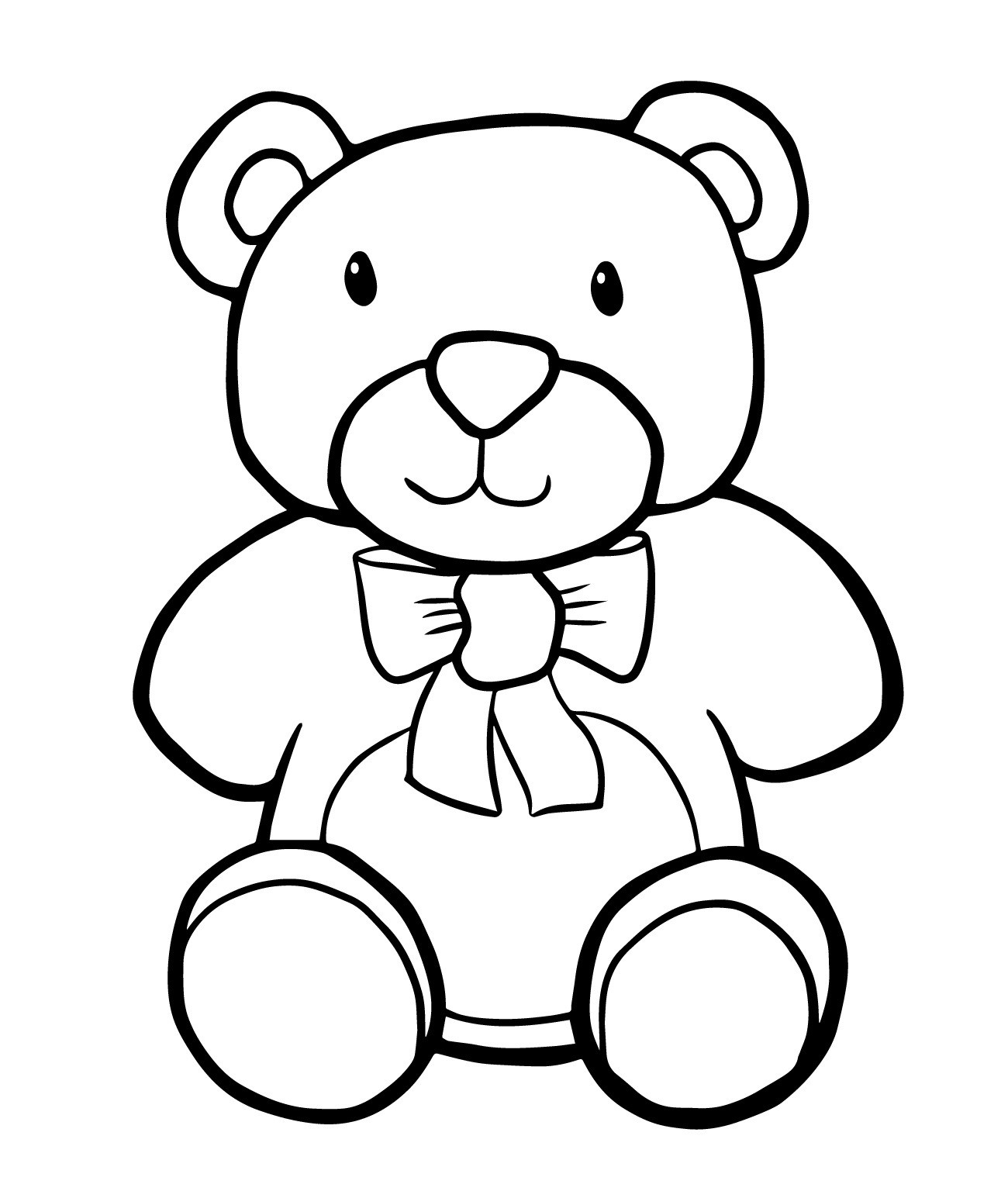 1300x1536 How To Draw A Teddy Bear Easy Toy Bear Drawing - Teddy Bear Drawing Easy
