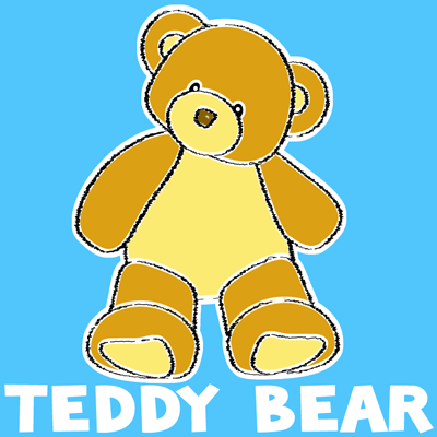 400x400 How To Draw A Teddy Bear With Easy Step - Teddy Bear Drawing Easy