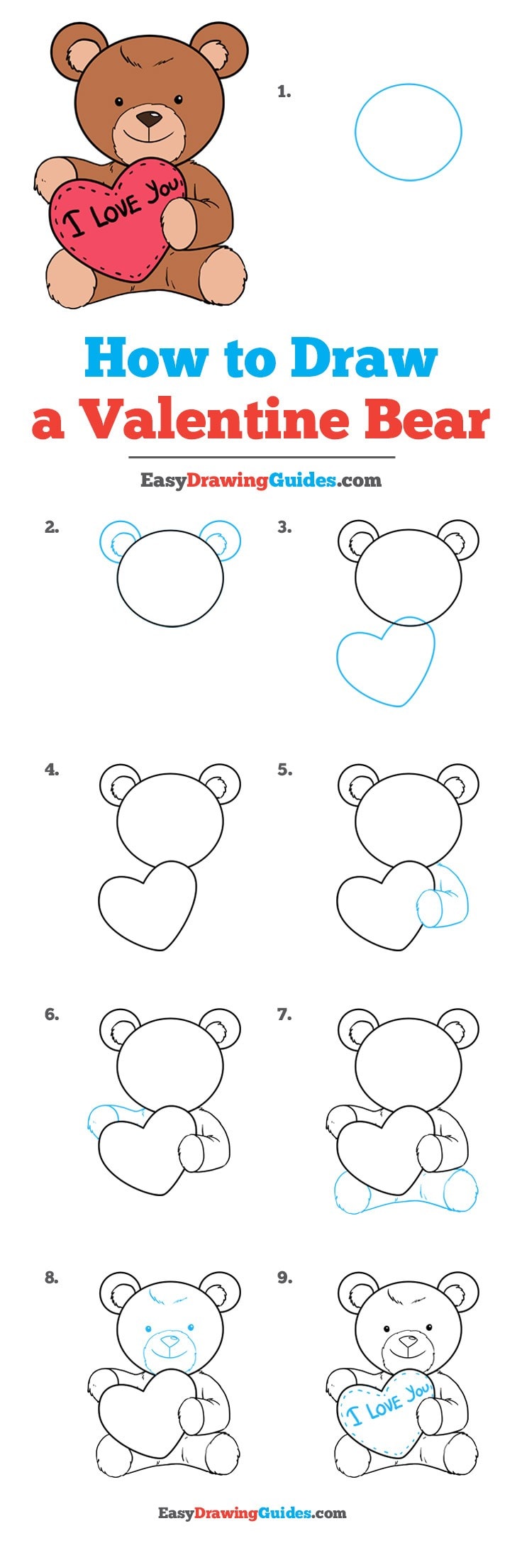 736x2175 How To Draw A Teddy Bear With A Heart - Teddy Bear Drawing Easy