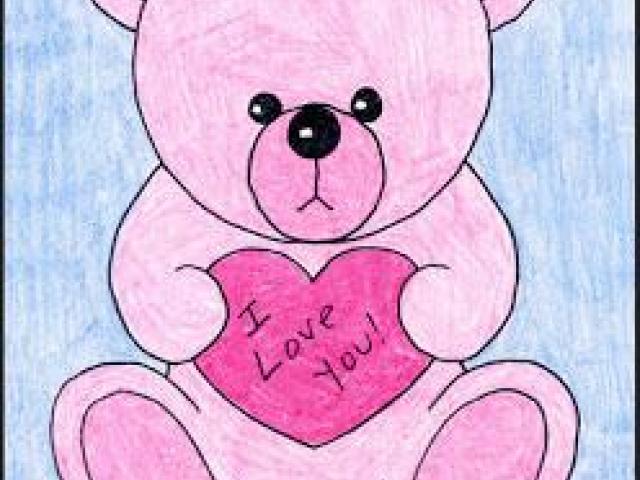 640x480 Drawn Teddy Bear Easy Draw - Teddy Bear Drawing For Kid