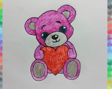 370x297 How To Draw A Teddy Bear For Kids Blogfreedraw - Teddy Bear Drawing For Kid