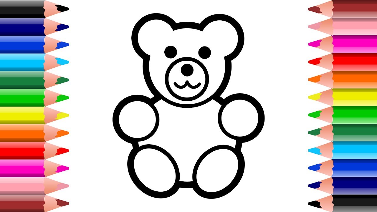 1280x720 How To Draw Teddy Bear For Kids Drawing Animals For Kids - Teddy Bear Drawing For Kid