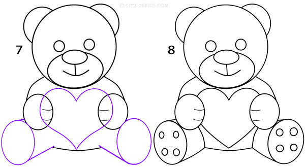 600x329 How To Draw A Teddy Bear - Teddy Bear Drawing For Kid