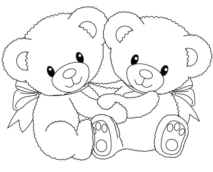 736x595 Teddy Bear Coloring Pages For Toddlers Simple Coloring Pages - Teddy Bear Drawing For Kid