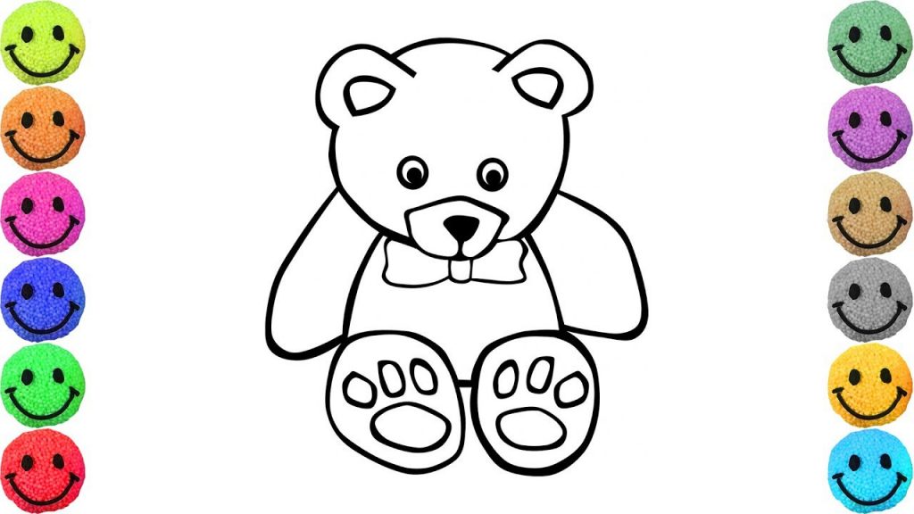 1024x576 Coloring Pages Teddy Bear Coloring Sheet Pages Awesome Baby - Teddy Bear Drawing For Kid