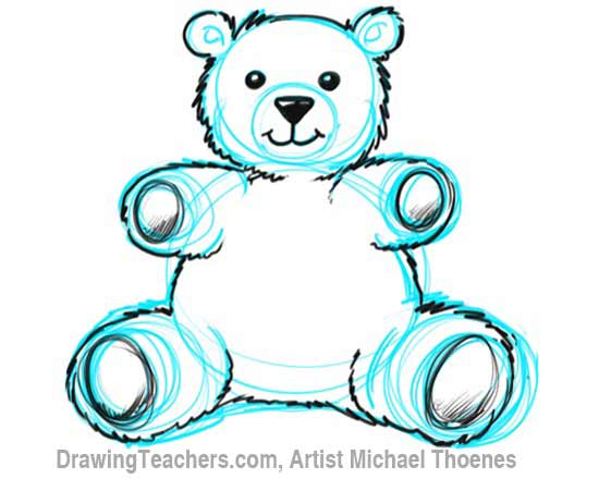 550x440 How To Draw A Teddy Bear - Teddy Bear Drawing Images