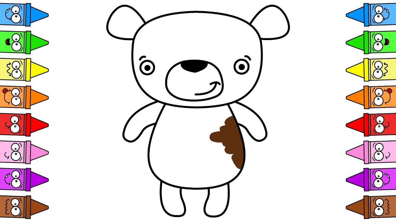 1280x720 teddy bear drawing easy teddy bear drawing for kids drawing - Teddy Bear Drawing Images