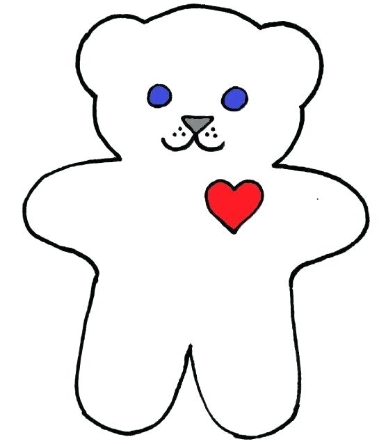 555x638 Line Drawing Of Heart At Free For Personal Use Outline Teddy Bear - Teddy Bear Drawing Outline