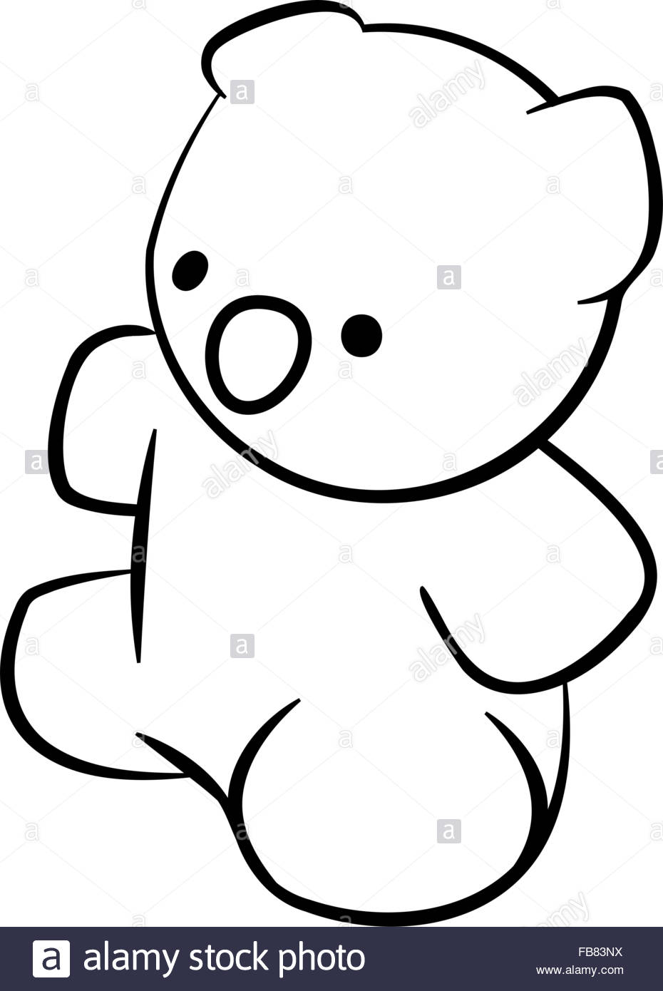 930x1390 Perspective Teddy Bear Outline Drawing Line Of Stock Vector Art - Teddy Bear Drawing Outline