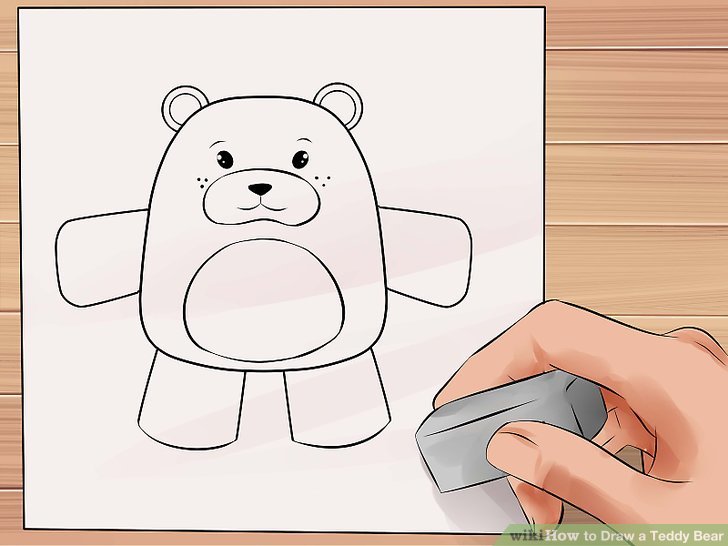 728x546 Easy Ways To Draw A Teddy Bear - Teddy Bear Drawing Pictures