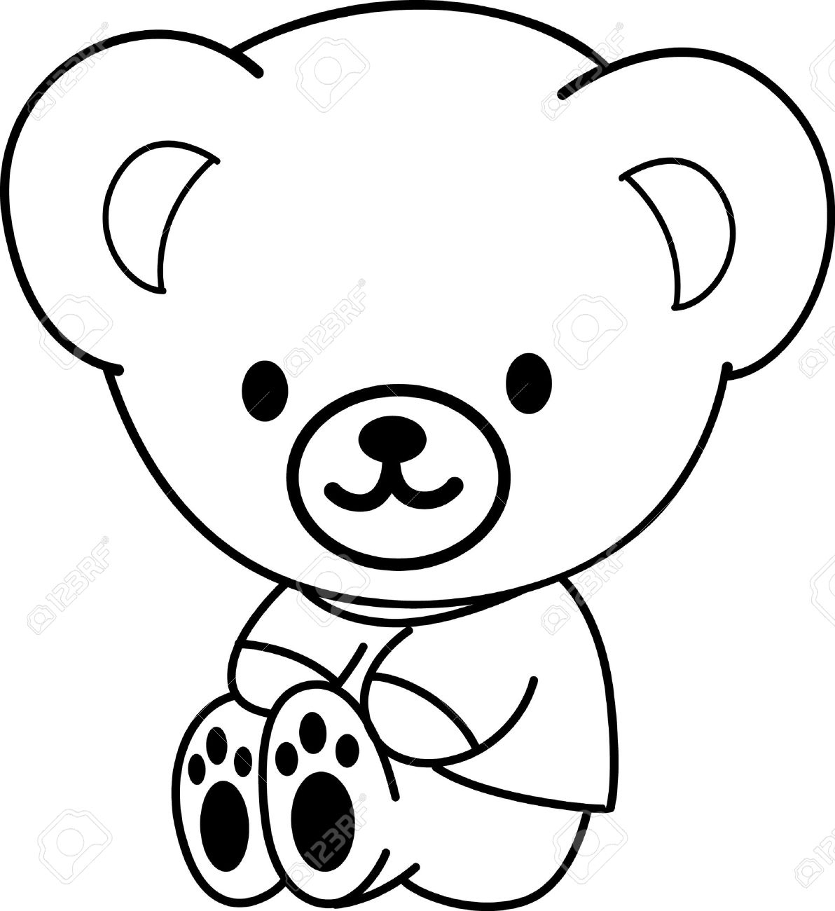1192x1300 Cartoon Teddy Bear Drawing - Teddy Bear Drawing Pictures