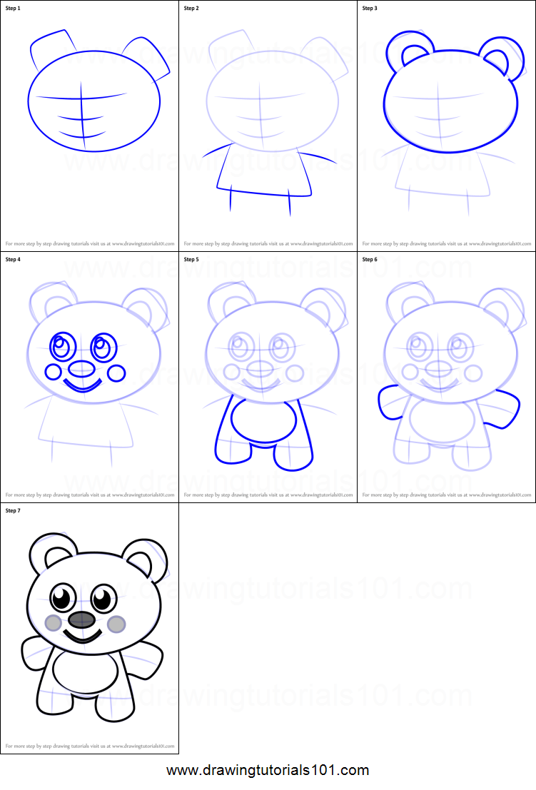 Teddy Bear Drawing Step By Step at PaintingValley.com | Explore ...