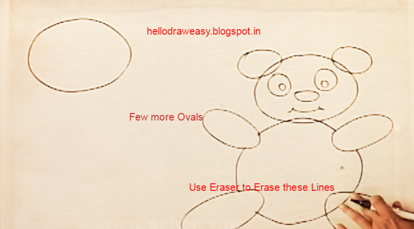 824x456 How To Draw A Teddy Bear For Kids - Teddy Bear Drawing Step By Step