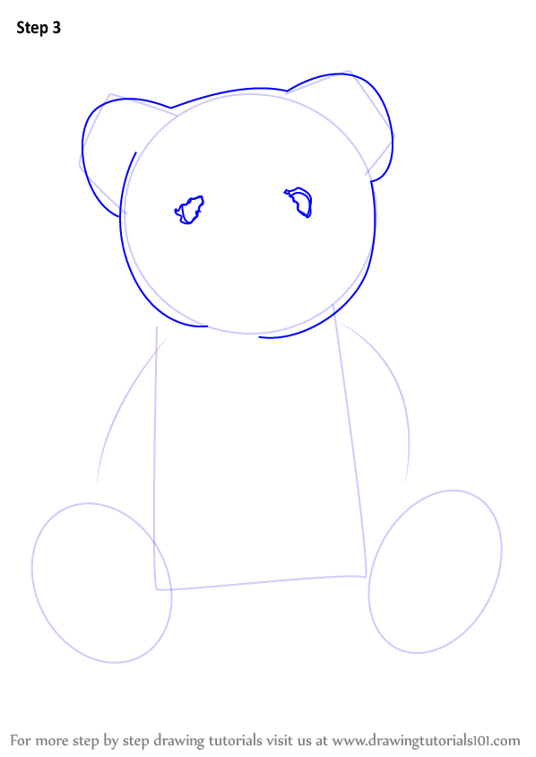 598x844 How To Draw Teddy Bear - Teddy Bear Drawing Step By Step