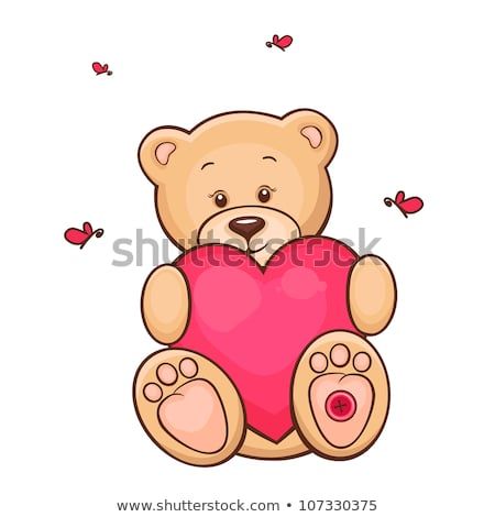 450x470 hand drawn illustration of cute teddy bear with red heart teddy - Teddy Bear Drawing With Heart